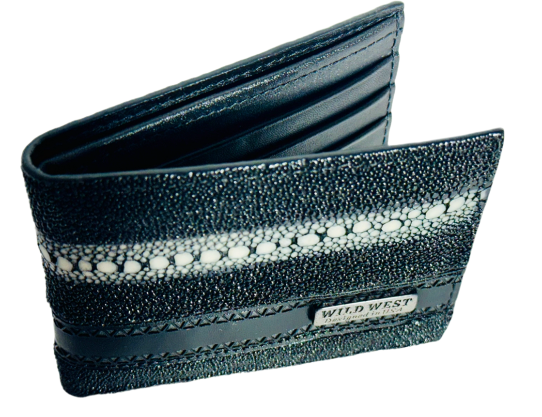 Cartera para hombre Rowstone con motivo de raya negra del salvaje oeste