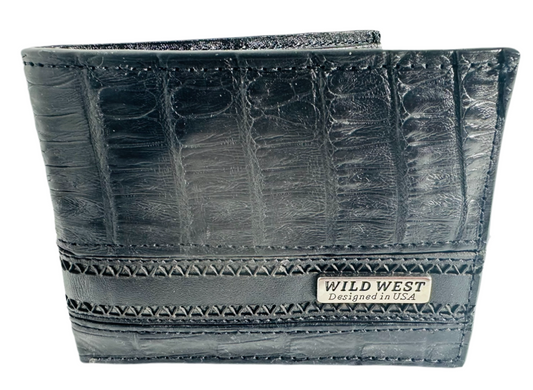 Wild West Black Caiman Belly Men’s Wallet